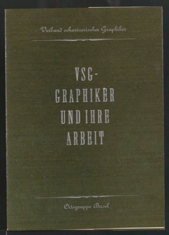 Schutzumschläge für den Band VSG-Graphiker und ihre Arbeit