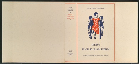 Probedrucke für den Schutzumschlag, Buchrücken und Titelschild von Hedy und die Andern