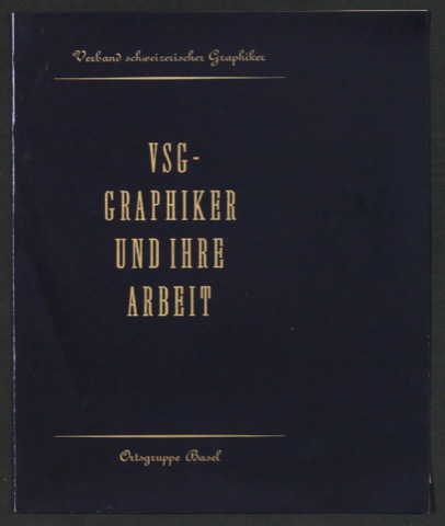 Schutzumschlag für den Band VSG-Graphiker und ihre Arbeit