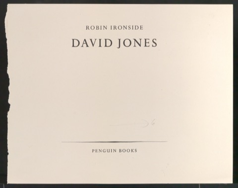 Probedruck für das Titelblatt von David Jones