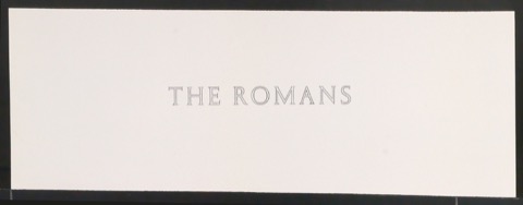 Probedruck für den Haupttitel von The Romans