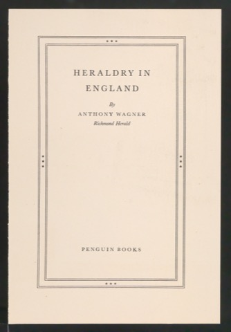 Probedruck für das Titelblatt von Heraldry in England