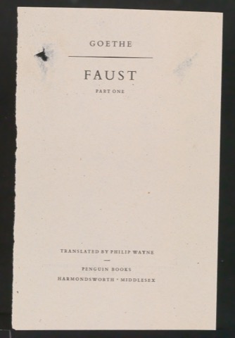 Probedruck für das Titelblatt von Faust