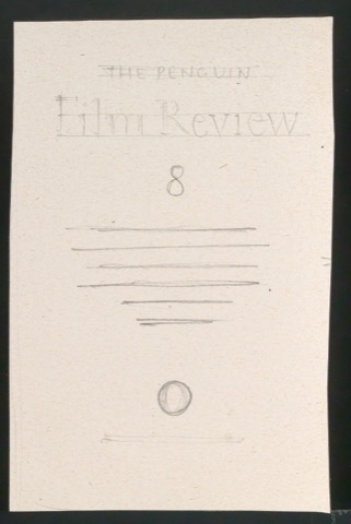 Entwurf für das Titelblatt von The Penguin Film Review 8