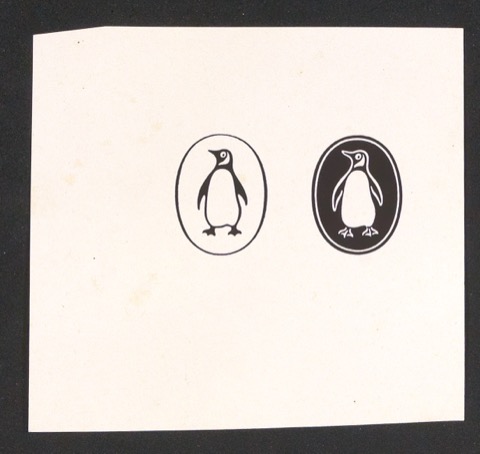 Probedruck von zwei Verlegermarken für Penguin Books
