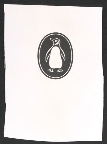 Probedruck einer Verlegermarke für Penguin Books