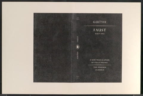 Probedruck für den Umschlag von Faust