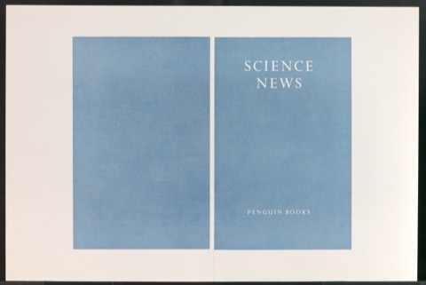 Probedruck von Teilen der Typografie für den Umschlag von Science News 15
