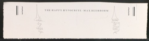 Probedruck für den Buchrücken von The Happy Hypocrite