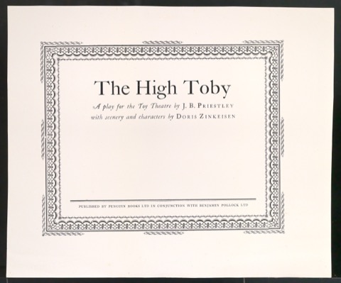 Probedruck für das Titelblatt von The High Toby