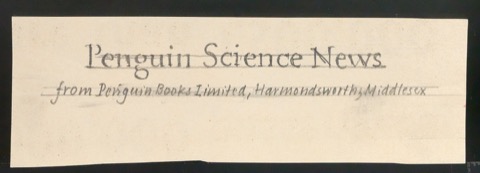 Skizze für den Briefumschlag Penguin Science News