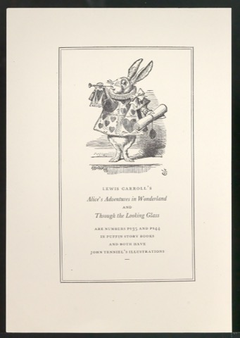 Probedruck Werbeanzeige Lewis Carroll