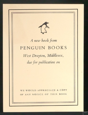 Empfehlungskarte A new book from Penguin Books