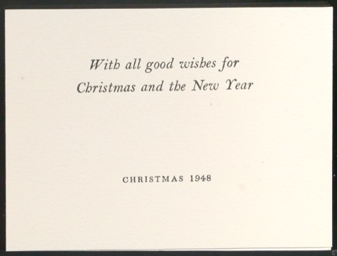 Grußkarte Neujahrswunsch 1948