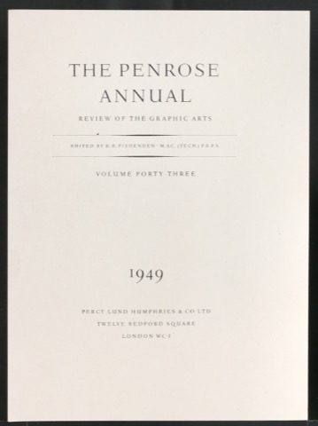 Probedruck für ein fiktives Titelblatt von Penrose Annual Volume 43