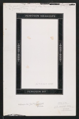 Klebeentwurf für den Umschlag von The Second Part of Henry the Forth