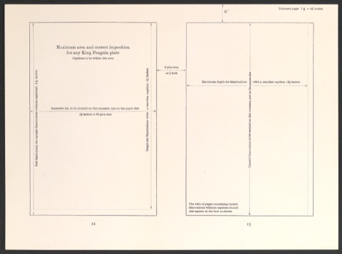 Probedruck der Layoutvorlage Maximum area and correct imposition for any King Penguin Plate
