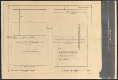Layoutvorlage 2 turned horizontal half-page illustrations