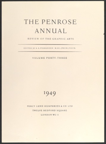 Probedruck für ein Titelblatt von Penrose Annual Volume 43