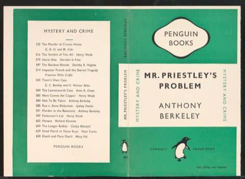 Probedruck für den Umschlag von Mr. Priestley's Problem