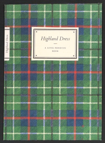 Klebeentwurf für den Umschlag von Highland Dress