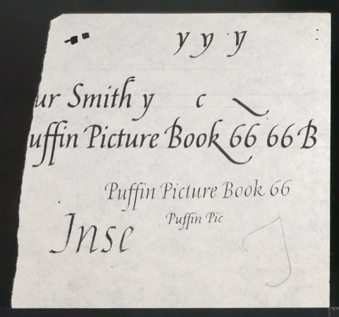 Skizzen eines Schriftzuges Puffin Picture Book 66