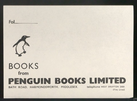 Adressetikett Penguin Books Bath road