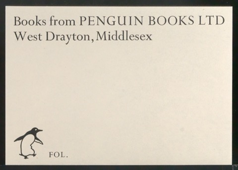 Adressetikett für Penguin Books