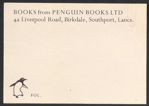 Adressetikett für Penguin Books