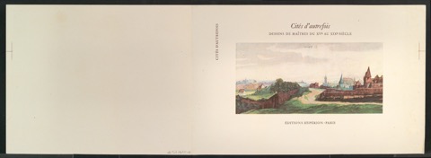 Probedruck für den Schutzumschlag von Cités d'autrefois Dessins de Maîtres du XVe au XIXe Siècle