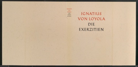 Probedruck für den Schutzumschlag von Die Exerzitien