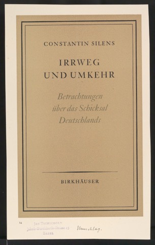 Probedruck einer Illustration mit Schutzumschlag von Irrweg und Umkehr