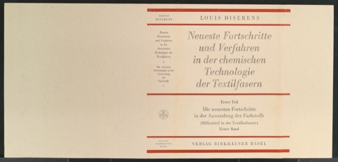 Probedruck für den Schutzumschlag von Die neuesten Fortschritte in der Anwendung der Farbstoffe