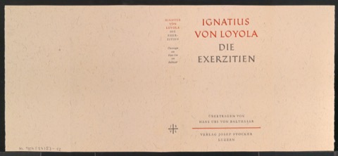 Probedruck für den Schutzumschlag von Die Exerzitien
