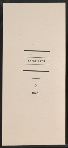 Probedruck für den Buchrücken von Experientia