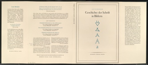 Korrigierter Schutzumschlag von Geschichte der Schrift in Bildern, 2. Auflage.