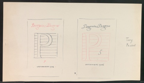 Skizzen des Umschlags von Penguins Progress Volume 5