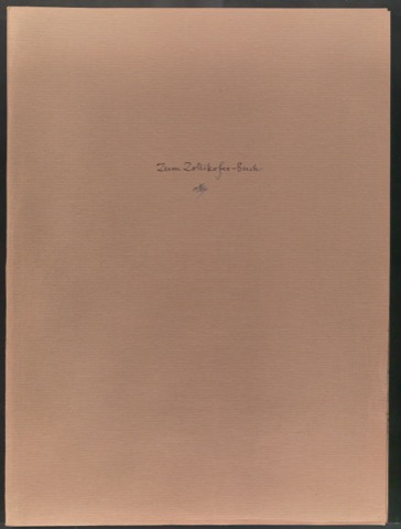Mappe mit Arbeitsproben für Zur Typographie des Buches