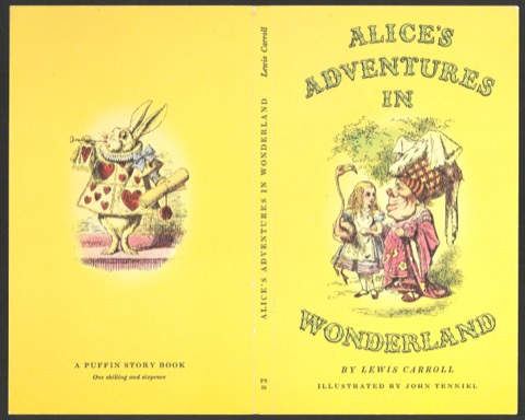 Probedruck für den Umschlag von Alice's Adventures in Wonderland