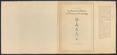 Korrekturfahne für den Schutzumschlag von An Illustrated History of Writing and Lettering