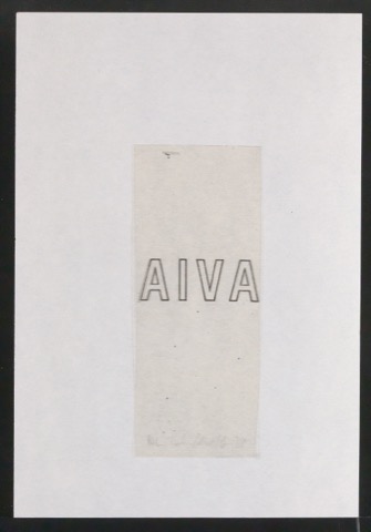 Arbeitstransparent mit Titelschriftzug für Interavia-Revue