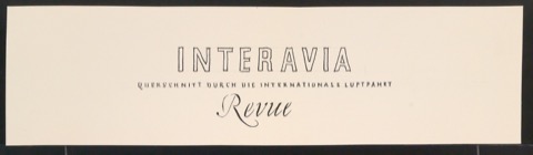 Entwurfsskizzen von Titelschriftzug für Interavia-Revue
