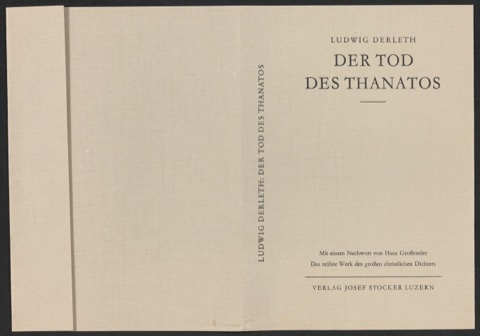 Probedruck für einen Schutzumschlag von Der Tod des Thanatos