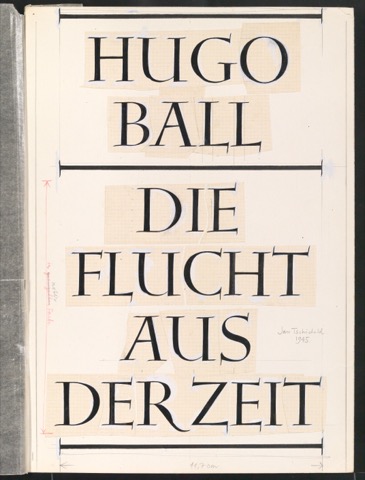 Entwurf von Schutzumschlag für Die Flucht aus der Zeit