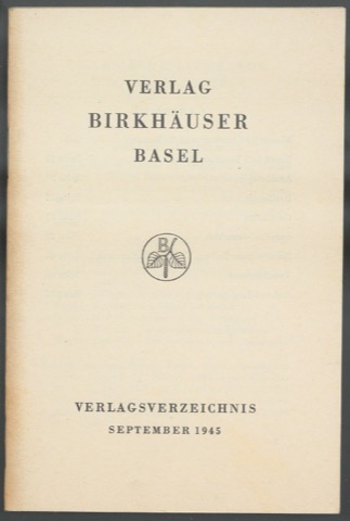 Verlagsverzeichnis September 1945