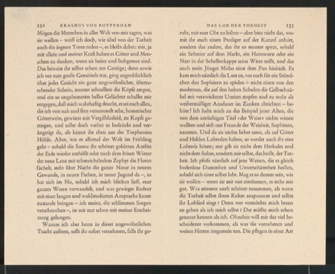 Textseiten aus Lob der Torheit