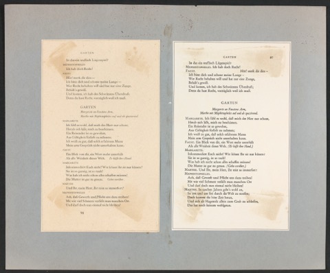 Gegenüberstellung von zwei Versionen von Seitenlayout Faust