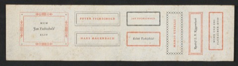 Bogen mit Exlibris für verschiedene Personen