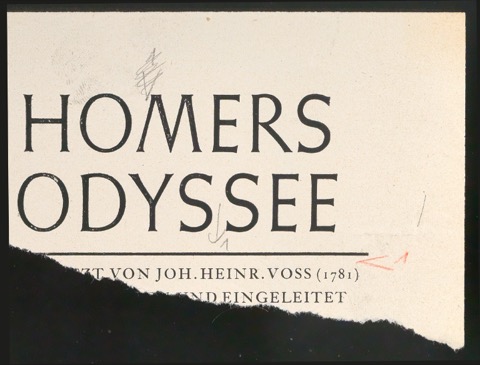 Probedruck für den Buchtitel von Odyssee