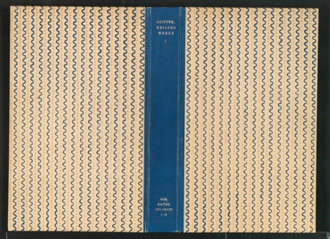 Einbanddecke für Gottfried Kellers Werke, Band 1 und 2